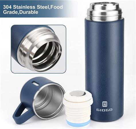 Stainless Steel Thermo Ml Oz Vacuum Insulated Bottle With Cup For Coffee Hot Drink And