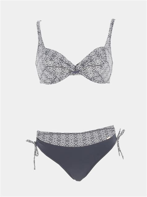 Bas de maillot de bain bikini côtelé bobby noir femme Only wimod