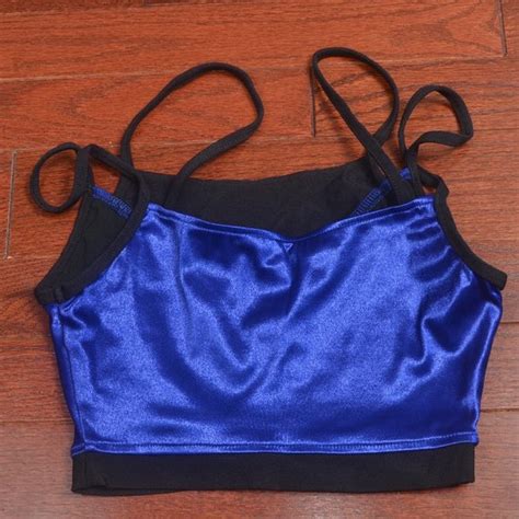 Mossimo Supply Co Swim Vintage S Mossimo Small Bikini Top Bright Shiny Wetlook Blue Poshmark