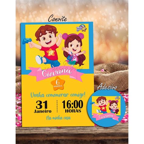 Convites Infantil Maria Clara E Jp Adesivos Shopee Brasil