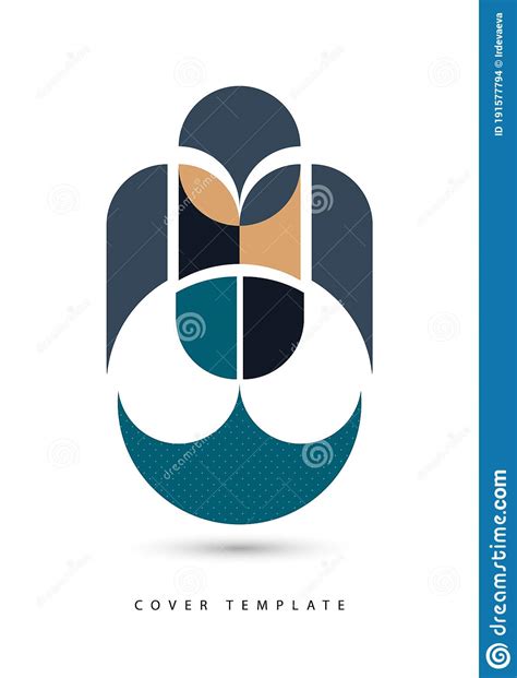 Abstract Logo Colorful Paper Cut Shapes Corporate Design Stock Vector