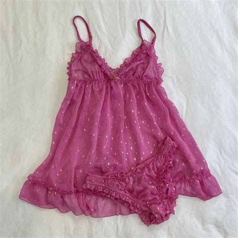 Y K Vintage VS Cami Lingerie Set In Perfect Depop