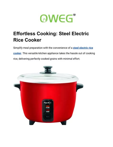 Ppt Effortless Cooking Steel Electric Rice Cooker Powerpoint Presentation Id13197732