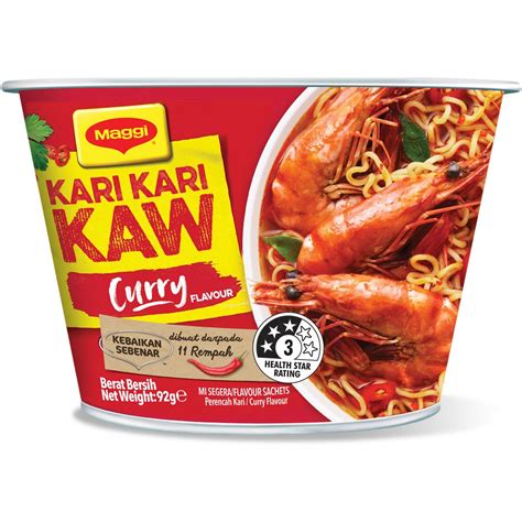 Maggi Kari Kari Kaw Curry Flavour Hot Mealz Noodles G Woolworths