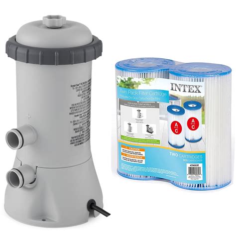 Intex 530 Gph Above Ground Pool Filter Pump And Ac Filter Cartridge 2