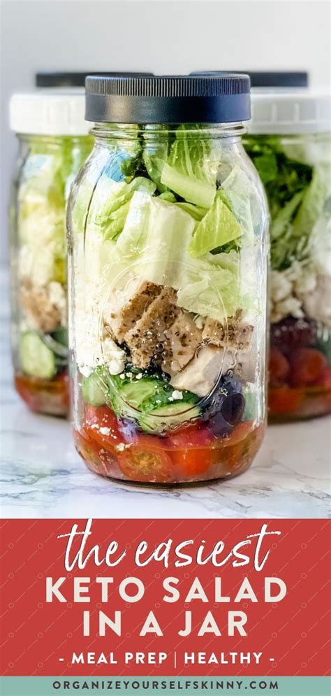 Keto Greek Salad In A Jar Recipe In Mason Jar Salad Recipes