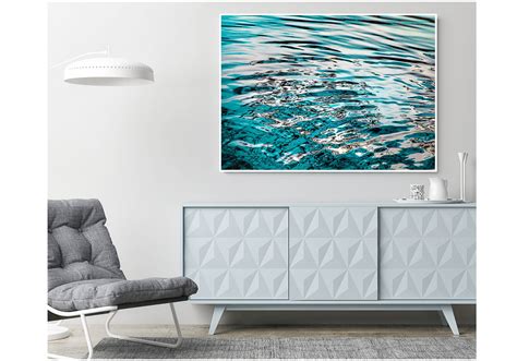 Teal wall art Teal Large Seascape Canvas large canvas | Etsy