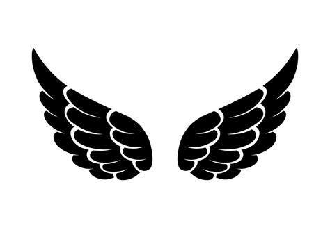 Free Vector Silhouette Angel Wings Logo