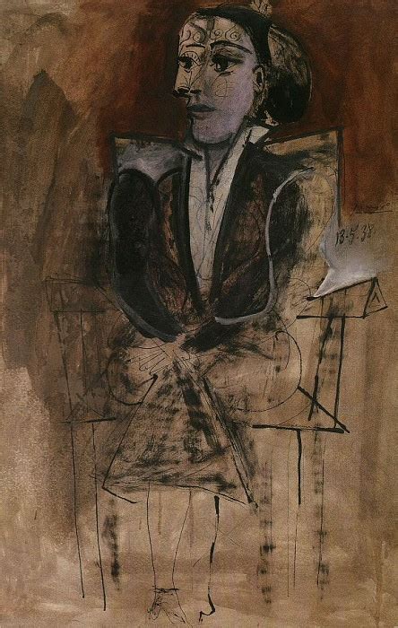 1938 Portrait De Dora Maar Assise 2 — Pablo Picasso 1881 1973 Period Of Creation 1931 1942