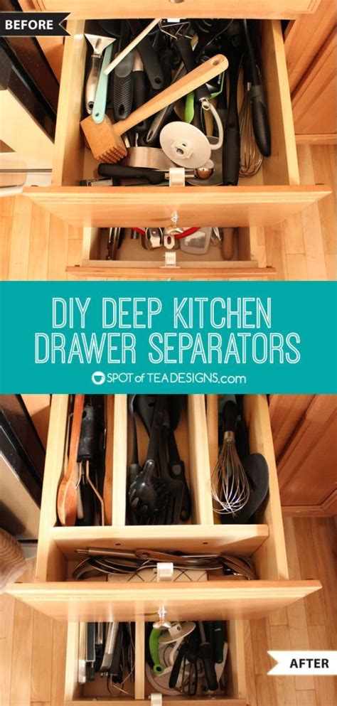 Diy Deep Drawer Separators For Kitchen Organization