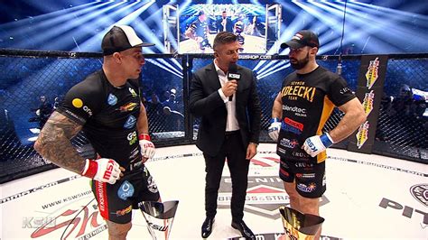 KSW 52 Szymon Kołecki i Damian Janikowski Wywiad w klatce YouTube