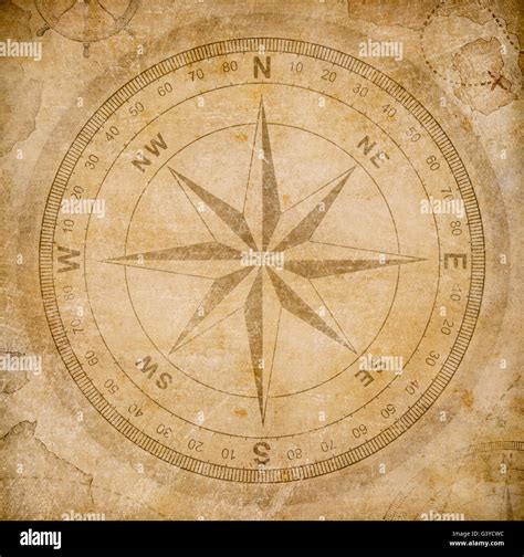 Old Map Compass Rose