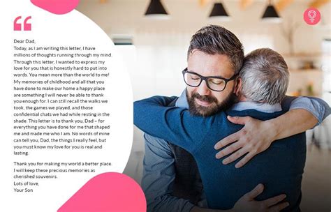 20 Touching And Heartfelt Letters To A Father From His Son