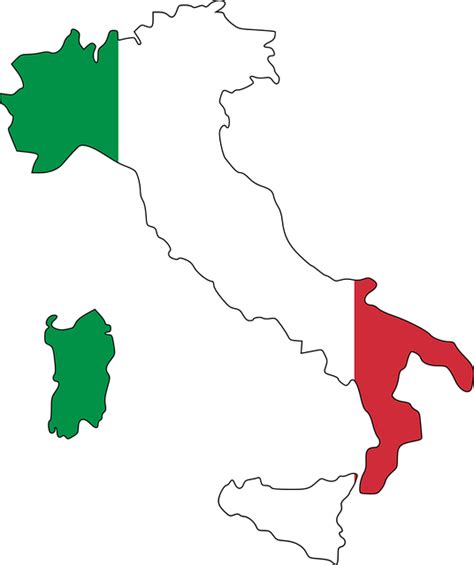 Italy Flag Map · Free vector graphic on Pixabay