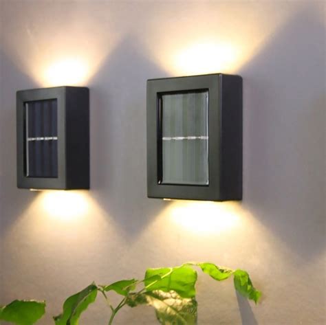 4x Arandela Solar Slim 2 Focos Luminaria Parede Externa Ip65 Frete grátis