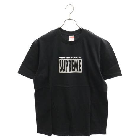 SUPREME シュプリーム SS Who The Fuck Is Print Tee フーザファックイズプリント クルーネック 半袖Tシャツ カットソー ブラック メルカリ