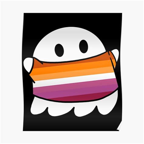 Lesbian Pride Ghost Classic Poster For Sale By Hildendhmula Redbubble