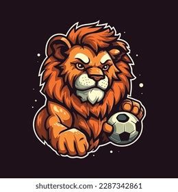 Lions Mascot Logo Design Illustration Sport Stock Vector Royalty Free