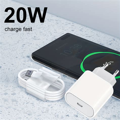 PD 20w European Charging Plug Adapter with USB C to L Cable,Charger ...