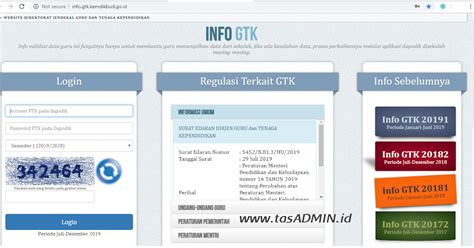 Cara Login Info Gtk Untuk Cek Data Guru Tasadmin