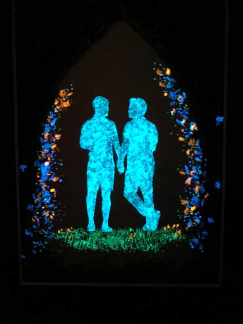 In Our World Glow In The Dark Painting Gay Couple Gay Pride Gay Men Mr And Mr For