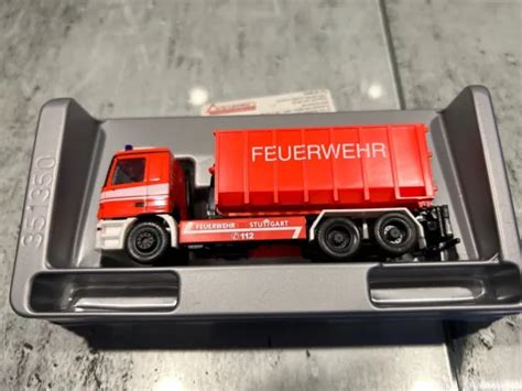 MERCEDES ACTROS Feuerwehr Stuttgart Abrollcontainer Herpa Neu In OVP