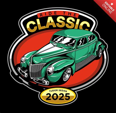 Ride The Classic Car Hot Rod T Shirt Template Free Design Template