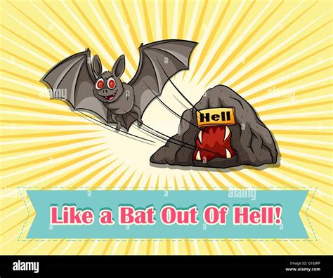 Like A Bat Out Of Hell Stock Vector Image And Art Alamy