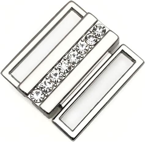 Vevesi Mm Silver Metal Bra Rhinestone Front Clasp Bikini Closure Lingerie Sewing Replacement