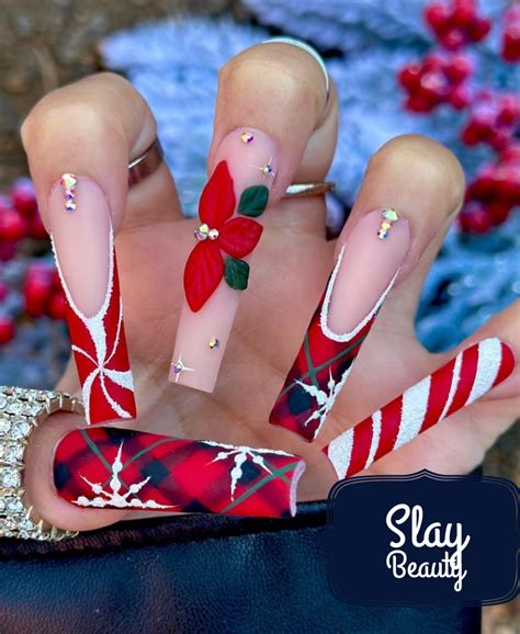 Christmas Aesthetic Jet Set Babe Custom Press On Nails Slaylebrity