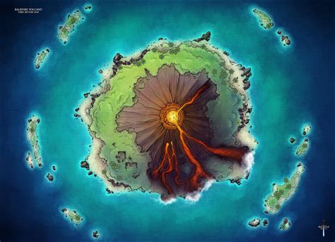 Oc Art Balefire Volcano Map R Dnd