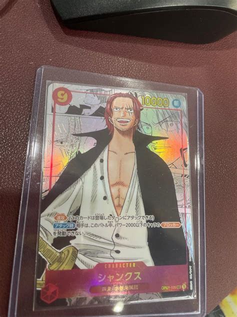 One Piece Card Game Op01 120 Parallel Shanks Sec