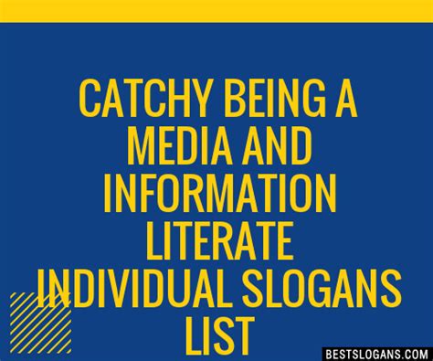 Catchy Being A Media And Information Literate Individual Slogans