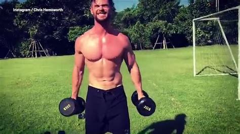 Watch: Chris Hemsworth on fire during workout | Metro Video