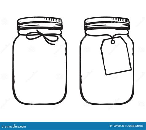 Mason Jar Vector Illustration