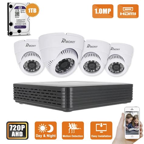 4CH AHD M 720P 1200TVL AHD Kit HDMI 1080P AHD DVR 1.0MP AHD Camera ...