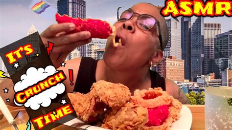 ASMR Crunchy Wings W Flaming Hot Cheetos Chicken Tenders And Rings YouTube