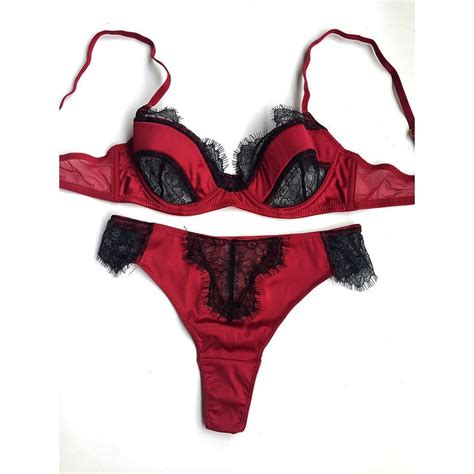 European American Lace Sexy Lingerie T Pants Satin Stitching