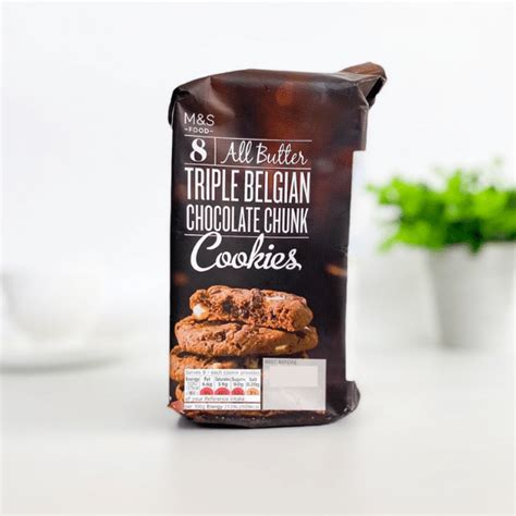 M And S Food All Butter Triple Belgian Chocolate Chunk Cookies 200g