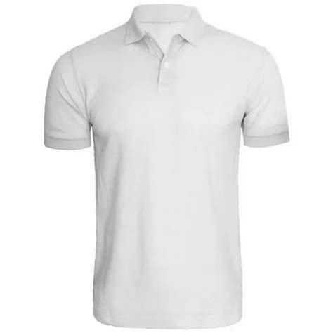 Cotton Men Plain White Collar T Shirt Polo Neck At Rs 165 Pcs In