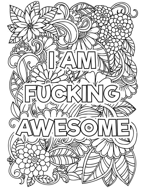 Adult Curse Words Coloring Pages Adult Coloring Pages Etsy Australia