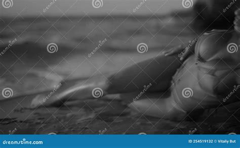 Beautiful Girl In Bikini Touching Her Body Legs Stock Footage Video Of Playful Print 254519132