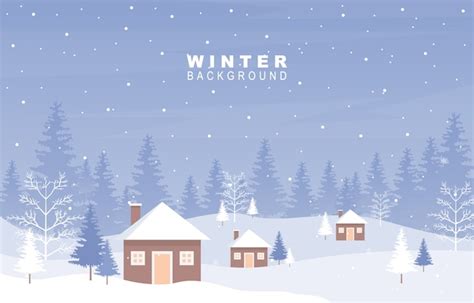 Premium Vector | Snow landscape background