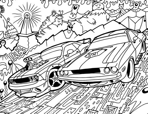 Dodge Challenger Coloring Pages Derby Car Coloring Pages Free