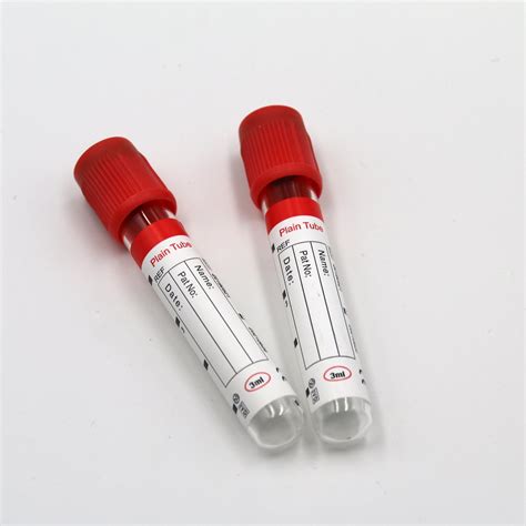 Vacuum Blood Collection Red Top Plain Tube Medical Blood Tube - Blood