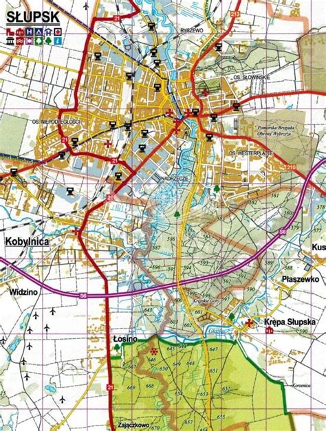 OKOLICE USTKI I SŁUPSKA SKŁADANA MAPA EKO MAP