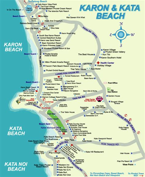 Karon Beach And Kata Beach Map.