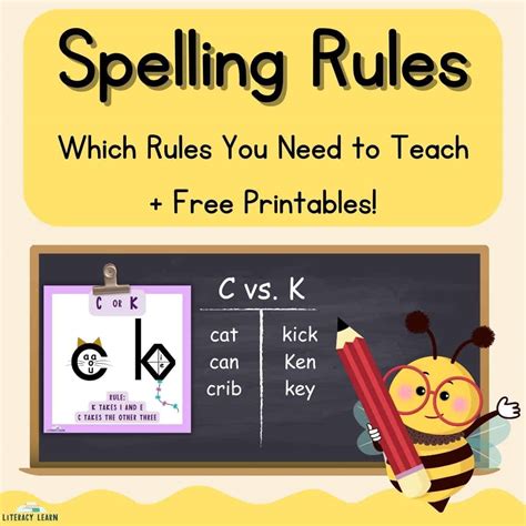 Spelling Rules Educational Laminated Chart – NBKomputer