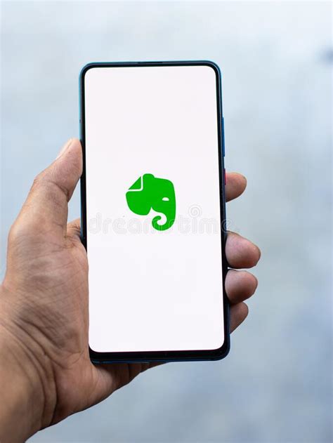 Assam India September 6 2020 Evernote Logo On Phone Screen Stock