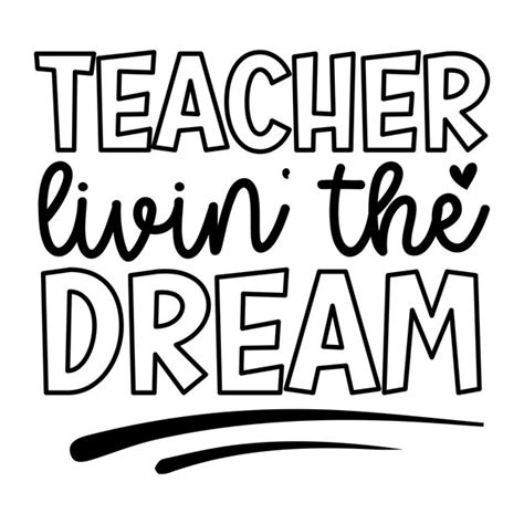 Premium Vector Teacher Livin The Dream Svg